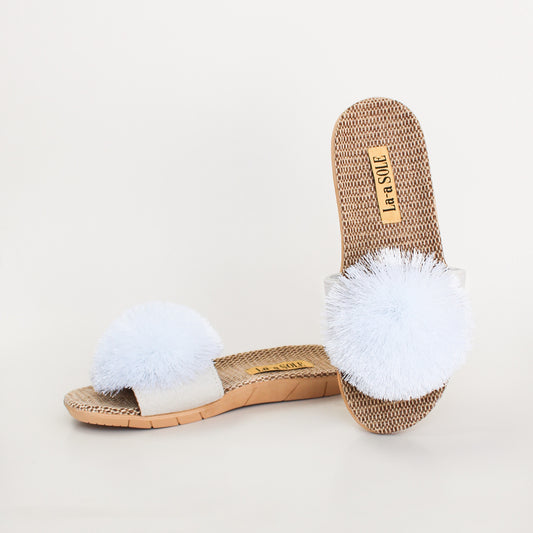 Pom Pom Slides | White
