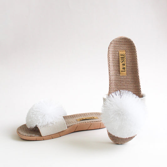 Pom Pom Slides | White