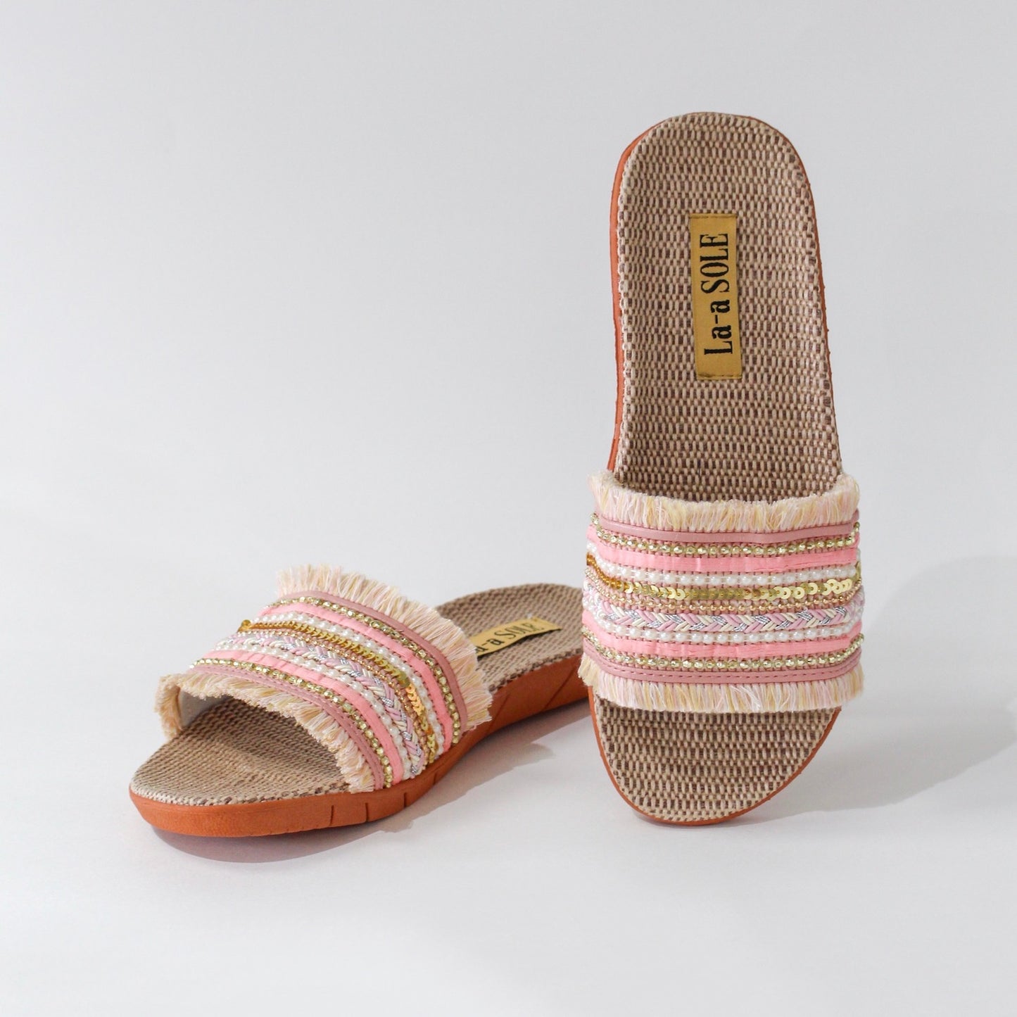 Boho Slides | Pink