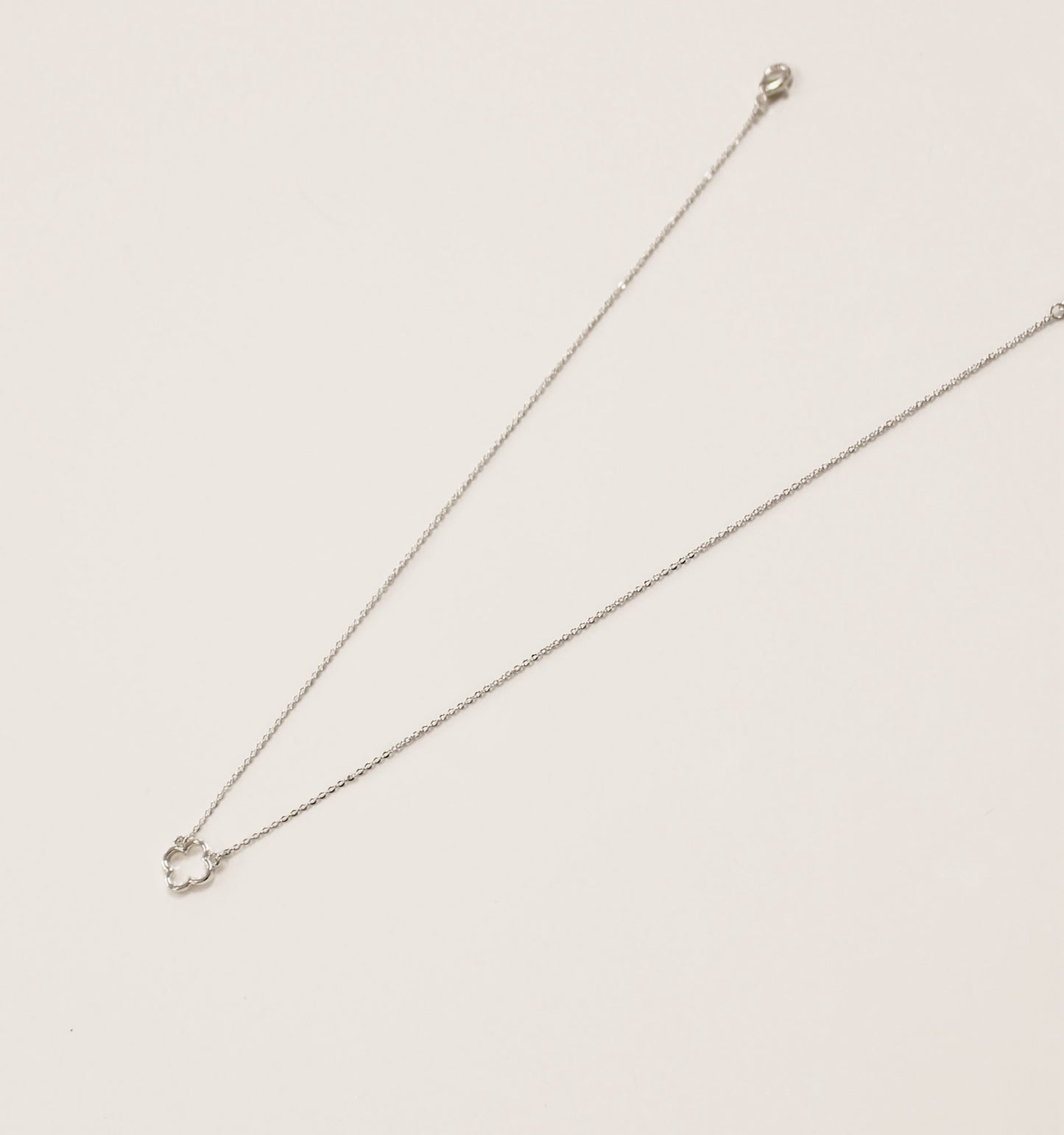 Minimalist Silver Clover Necklace | Lightweight Layering Jewelry