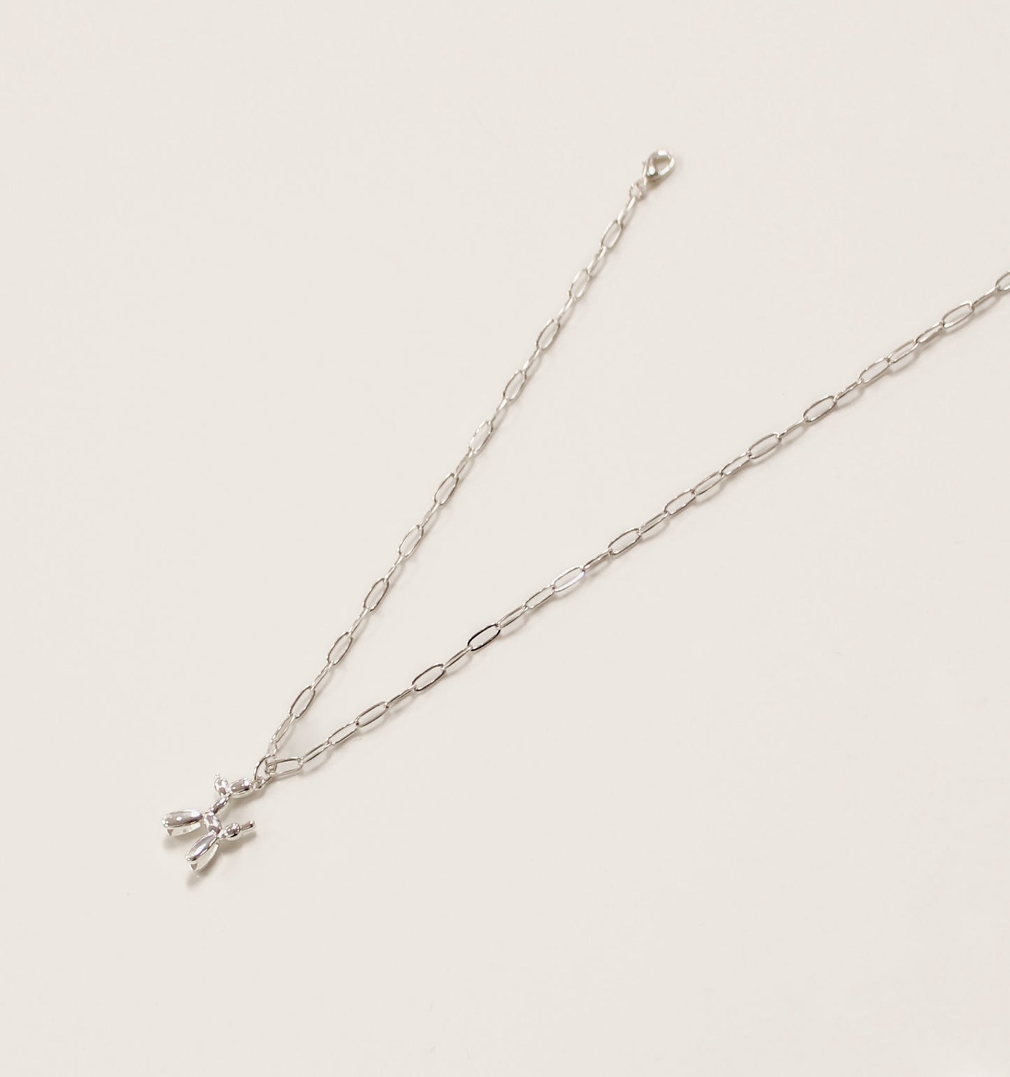 Silver Chain Necklace | Balloon Dog Charm