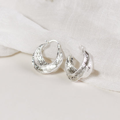 Hoop Earrings | Antiqued Silver
