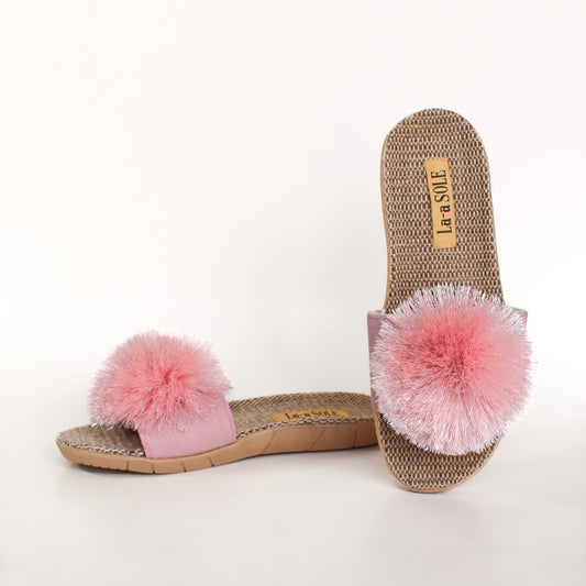 Pom Pom Slides | Pink Shimmer