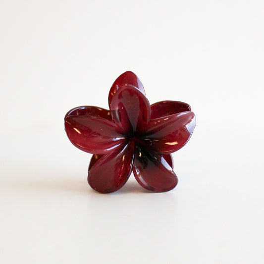Floral Hair Clip | Burgundy