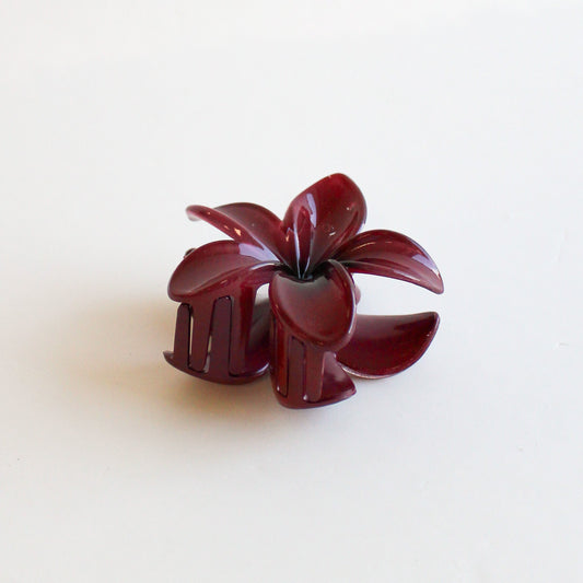 Floral Hair Clip | Burgundy