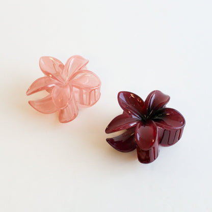 Floral Hair Clip | Burgundy
