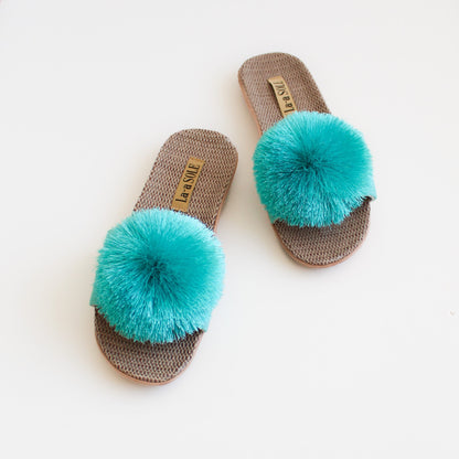 Pom Pom Slides | Aquamarine