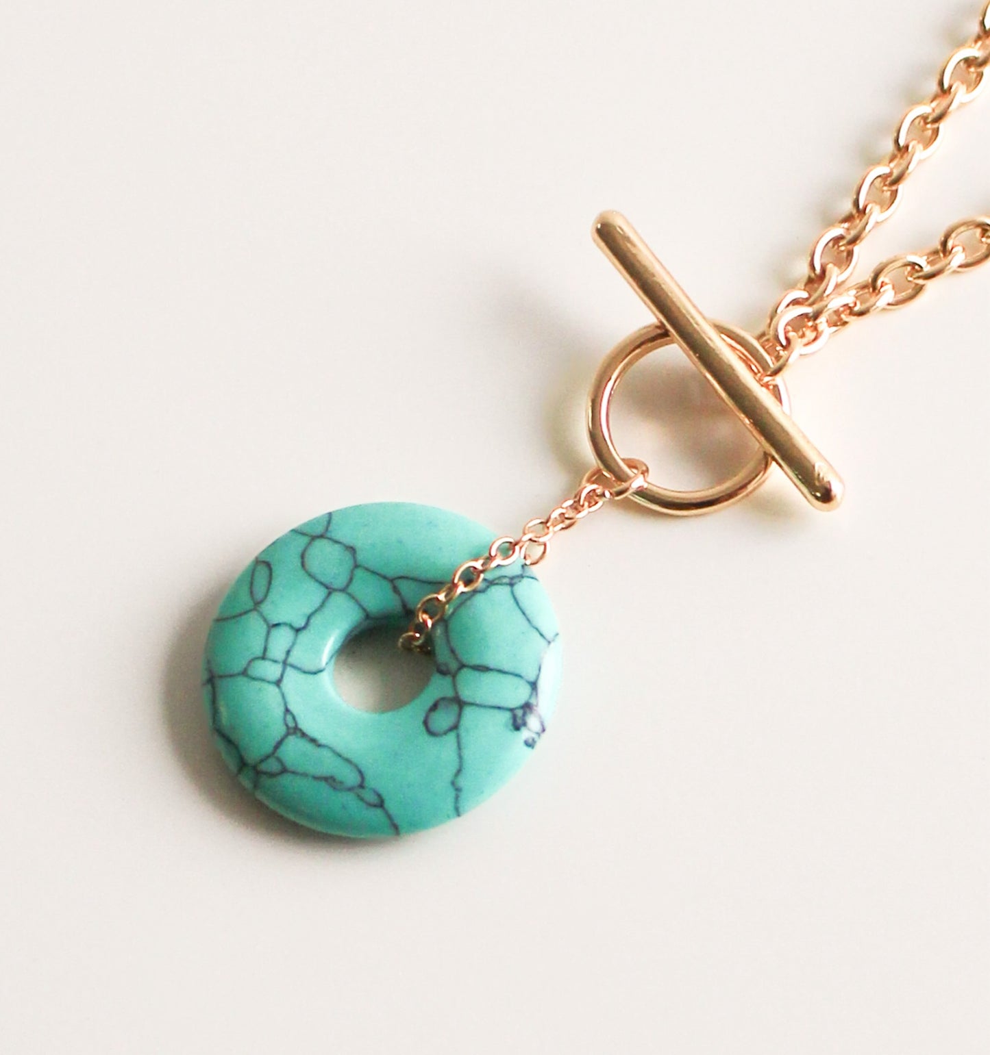 Gold & Turquoise Toggle Necklace
