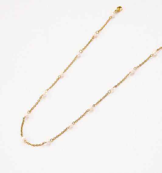 18k Gold Plated Classic Pearl Necklace