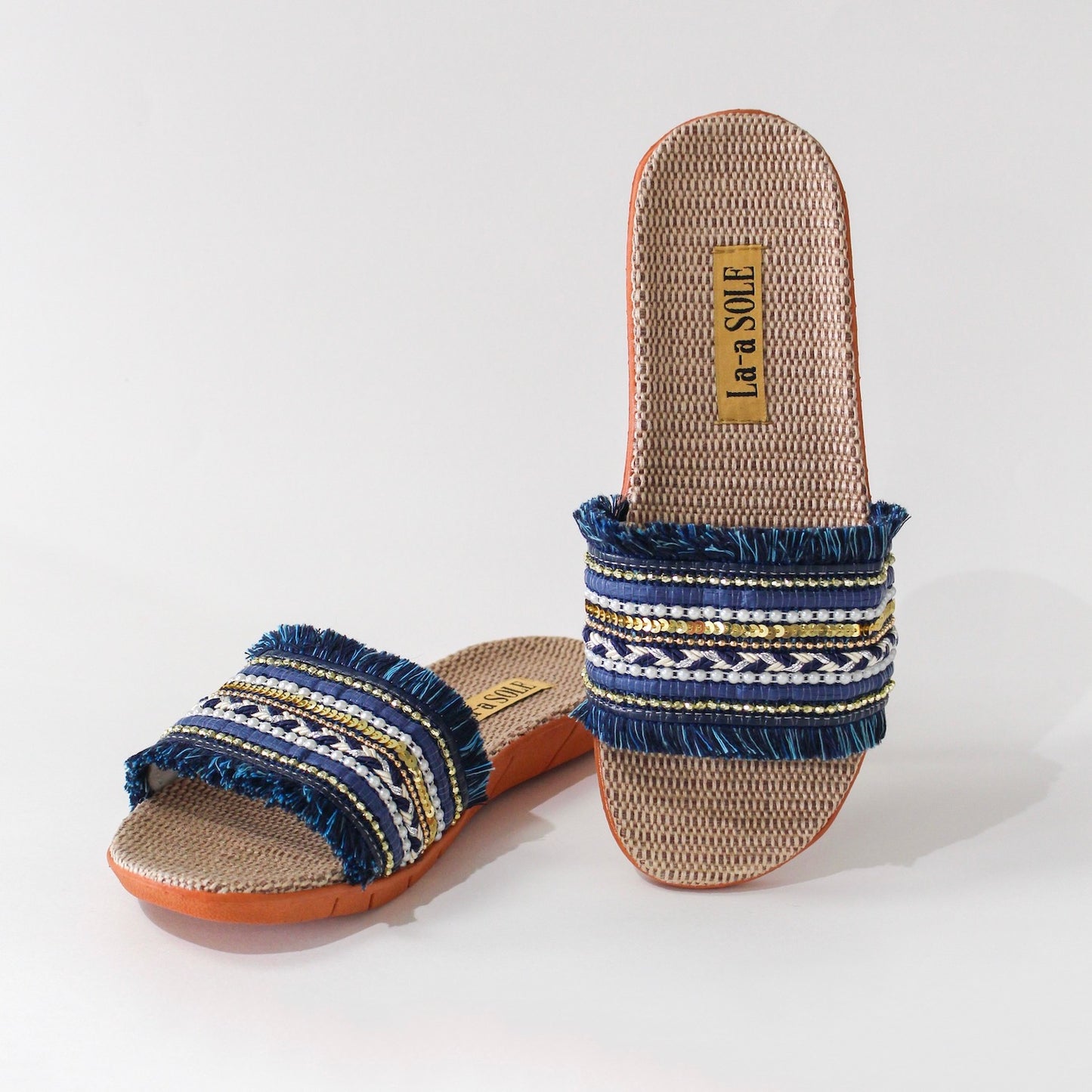 Boho Slides | Navy