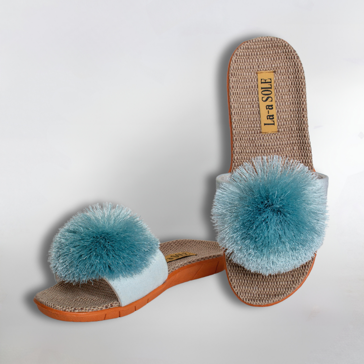 Pom Pom Slides | Seafoam