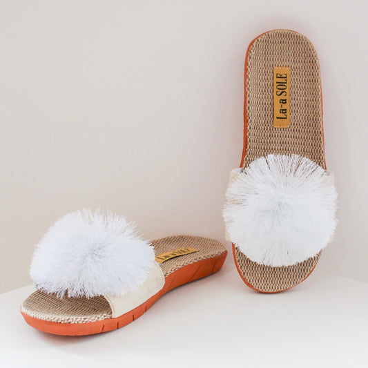 Pom Pom Slides | White